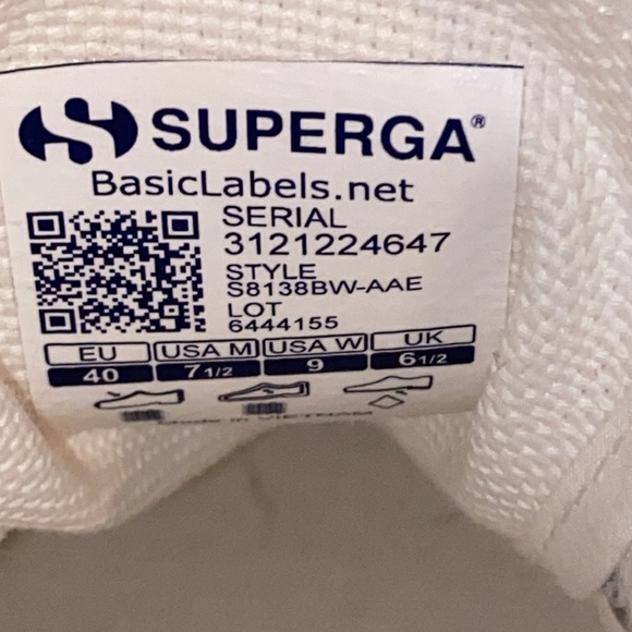 SUPERGA -2790, Foxing Print, Women’s Platform Sneakers, Size 7.5 - Picture 6 of 12